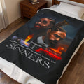 Sinners Movie Poster Velveteen Plush Blanket | Dark Horror Movie Artwork